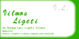 vilmos ligeti business card